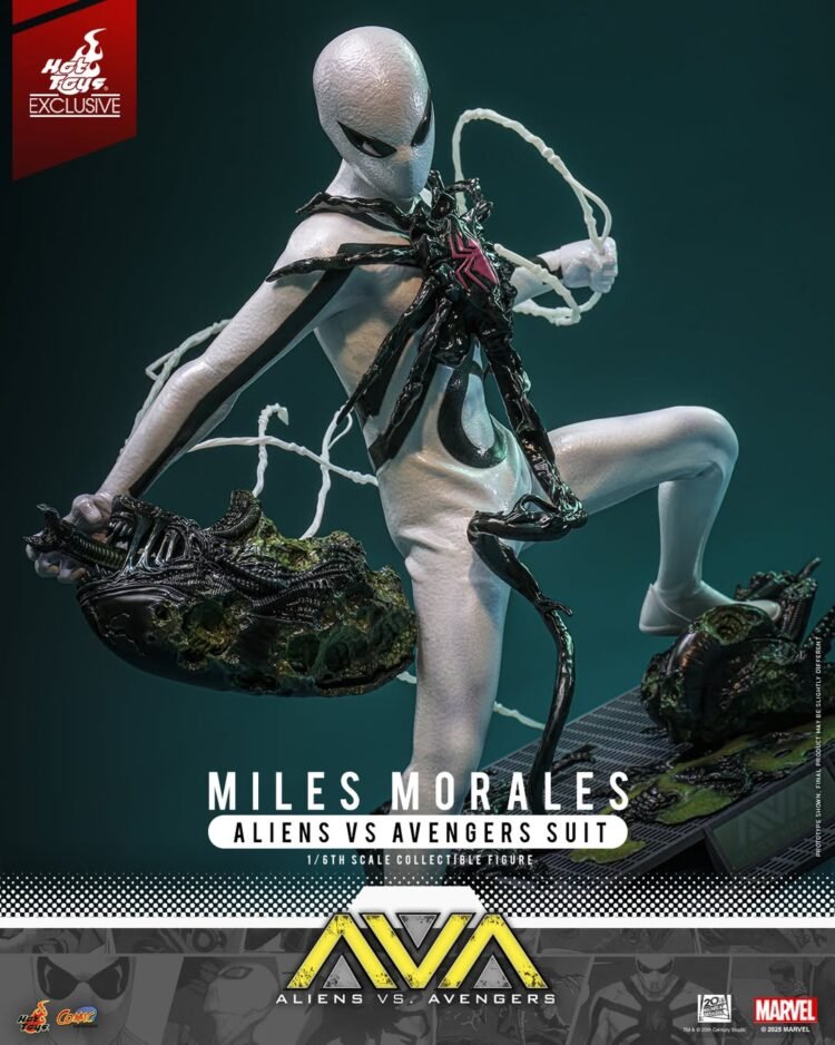 Spider Alien Rv Llega figura Hot Toys de Spider-Man del comic Aliens vs. Avengers